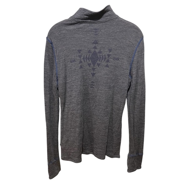 Pendleton Charcoal Wool Blend Base Layer 1/4 Zip Sweater Hiking Outroor Camping - Picture 5 of 11